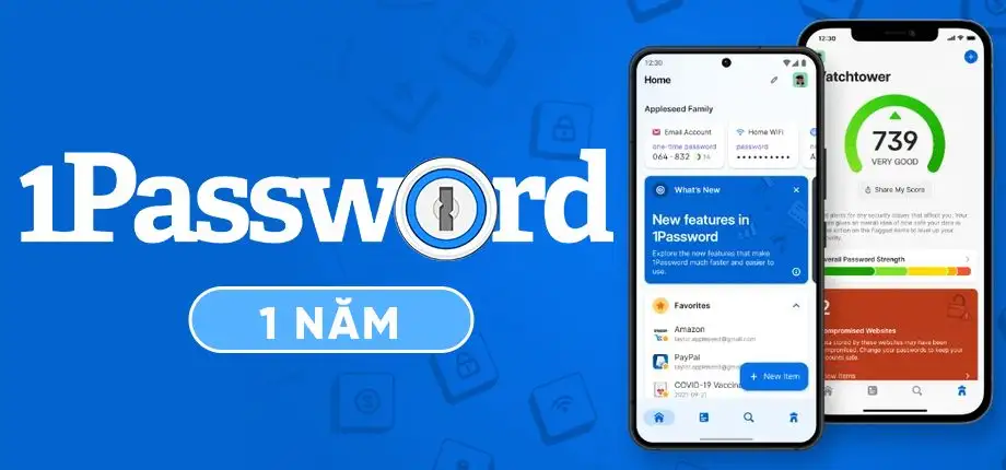 Nâng cấp tài khoản 1Password Family 1 năm