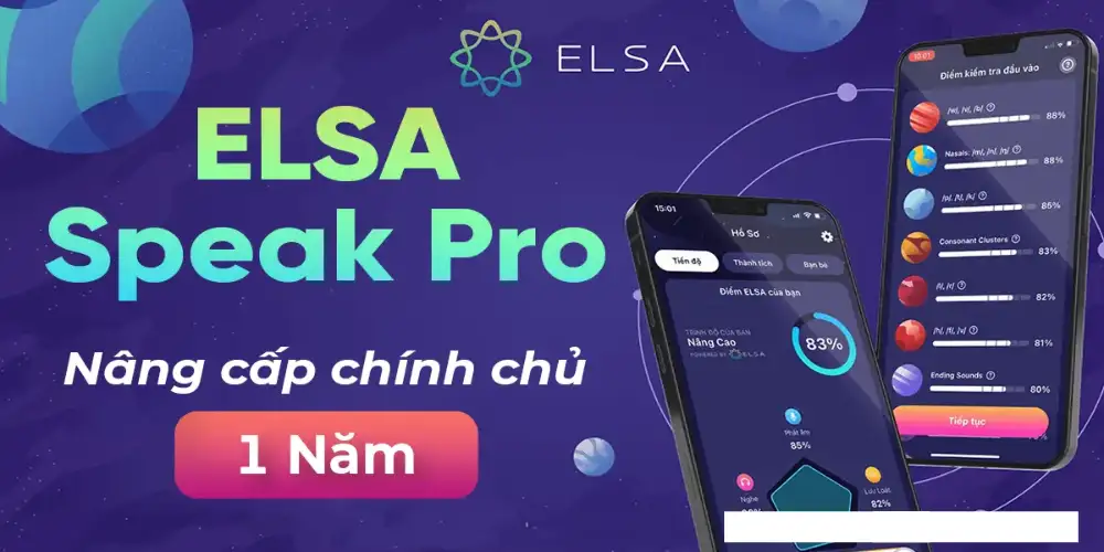Tài khoản ELSA Pro 1 năm giá rẻ